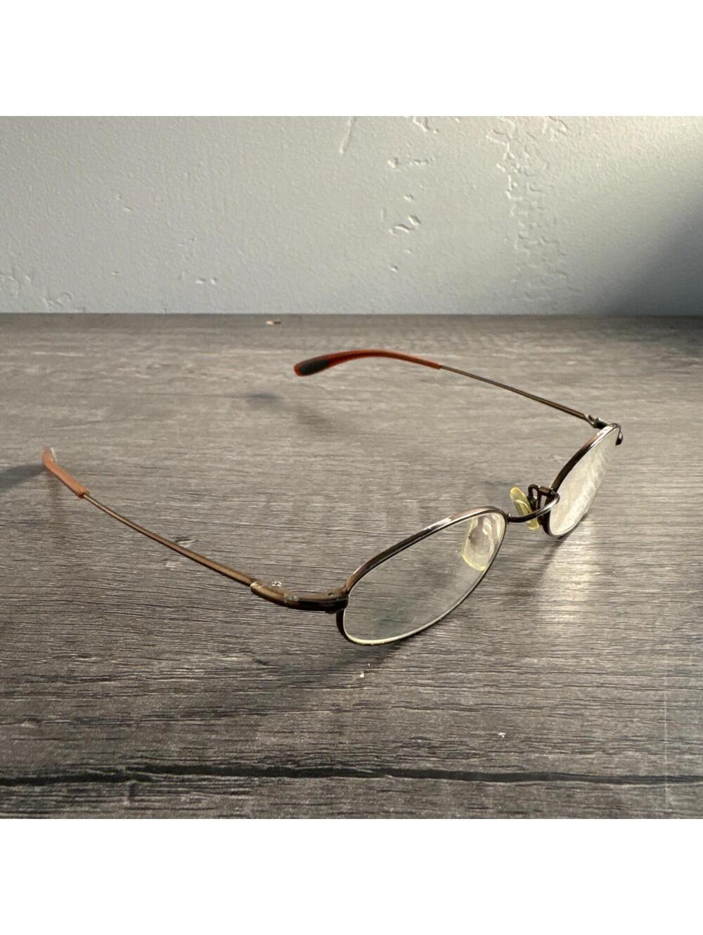 Nike Flexon 4008 210 Brown Metal Oval Eyeglasses FRAMES ONLY 45-19 150 Japan